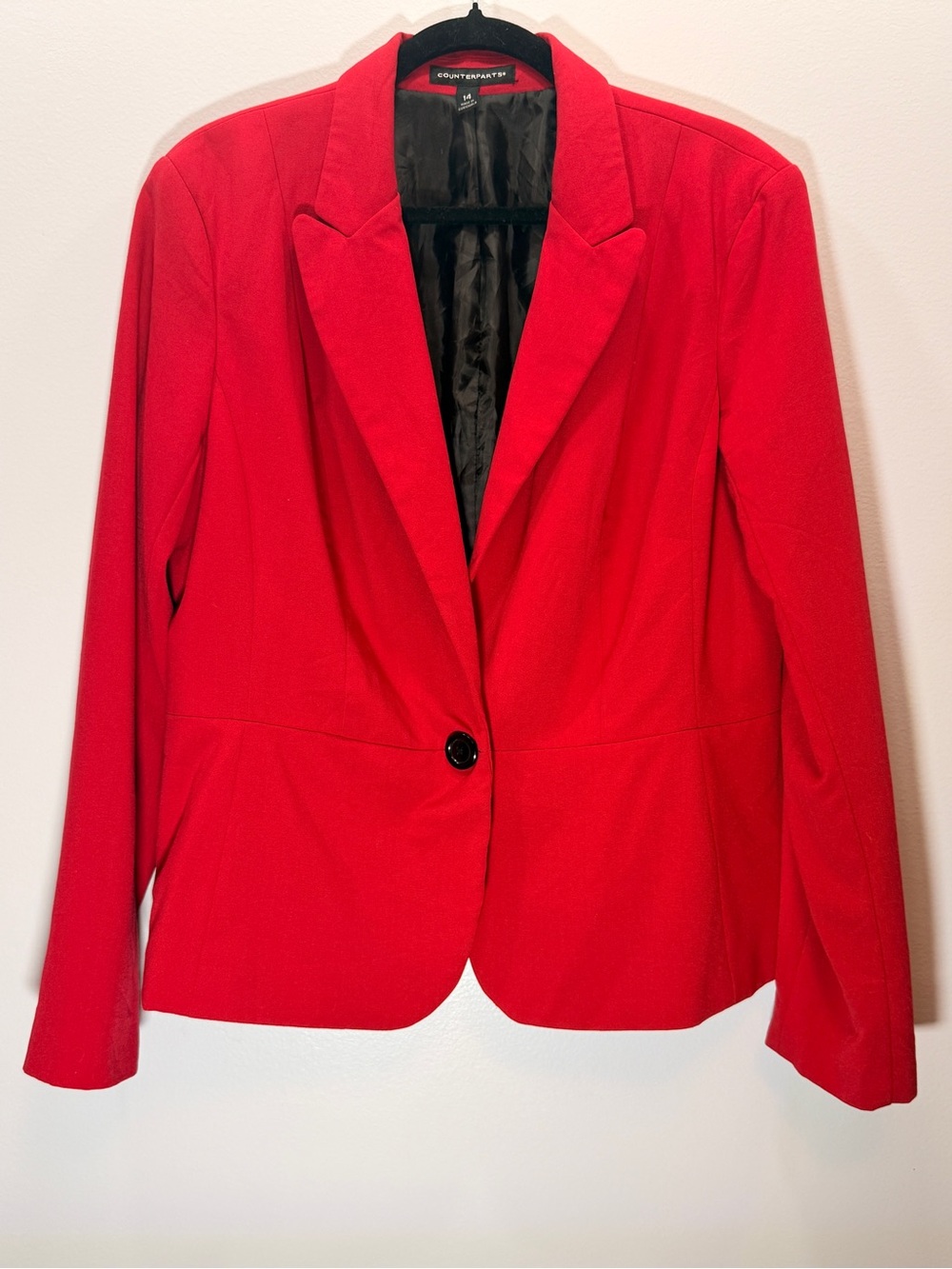 Counterparts Women's Bright Red Single-Button Blazer